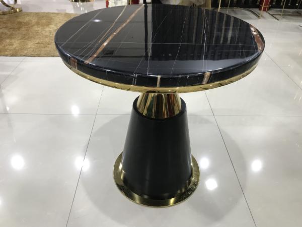 Modern Minimalist 70cm Stainless Steel Marble Coffee Table