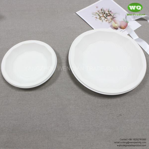 6789 inch starch-based plastic plate  eco-friendly reusable plastic plates made of corn starch