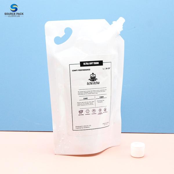 Durable Flexible Leak Proof Stand Up Pouches With Spout Top And Screw Cap