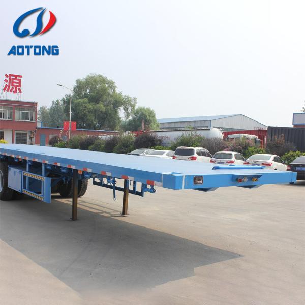 20/40/60 Container Flatbed Semi Trailer with LED Light 7 Ways 24V and 28 Tons Landing Gear