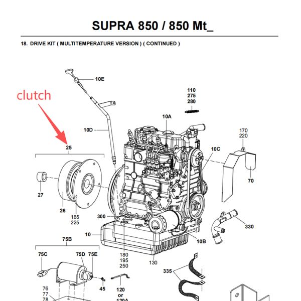 Carrier aftermarket spare parts 50-01171-21 available for the supra 550/ 850 oasis 150 clutch
