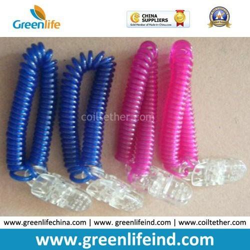 Plastic Alligator Clip Wrist Band Lanyard Flex Worm Loops