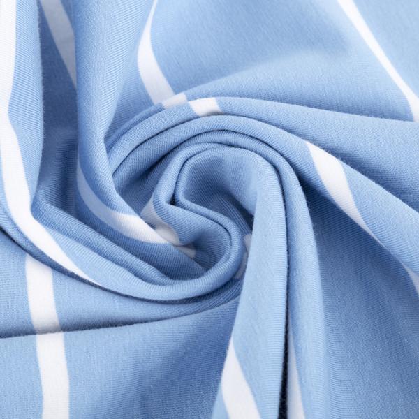 Pure Cotton Jersey T Shirt Fabric Low Shrinkage 170gsm 40S Yarn Dyed Material