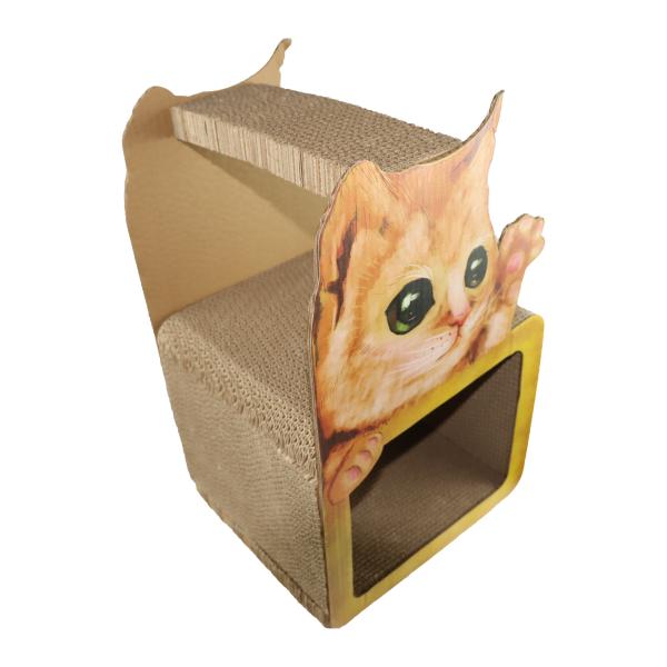 Слои многократной цепи космоса царапая домов дома кровати Scratcher кота картона замка уютные 51.5x31x11CM