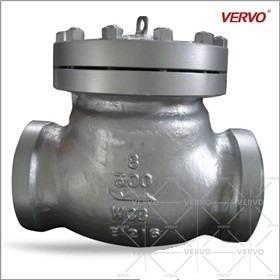 Polegada vertical Dn200 das válvulas de verificação 8 do balanço de API6D Wcb furo completo do aço carbono de 300 libras