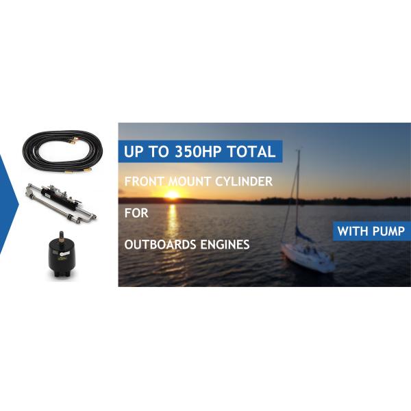 Marine Hydraulic Marine Steering Kit For Boats Up To 350HP Outboard Engine