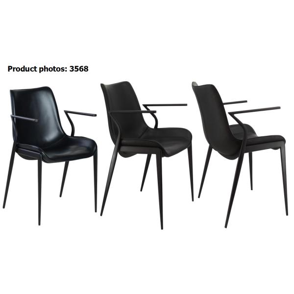 Assembled Armrests Lounge 54x59x82cm Painted Dining Chair