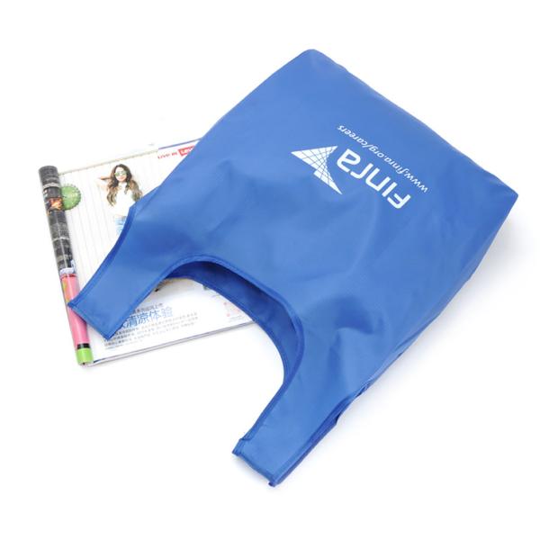 Reusable supermarket Grocery carrying bag 190T polyester Recycled Nylon bag Eco-friendly promotional branding products