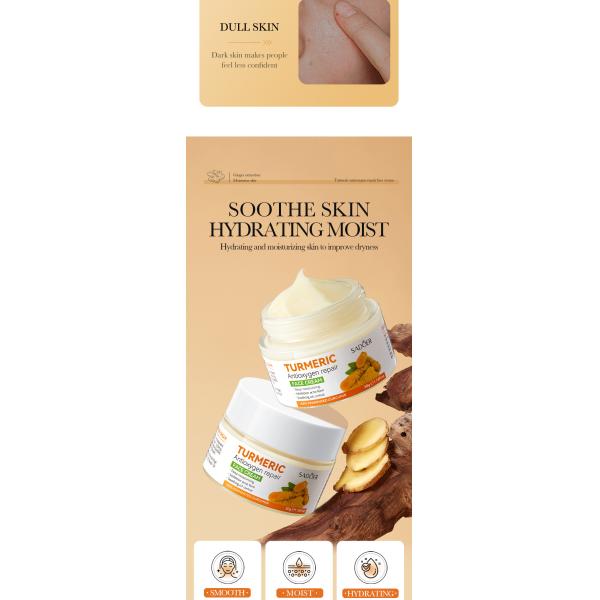 50G Turmeric Facial Cream Skin Care Whitening Acne Treatment Face Cream