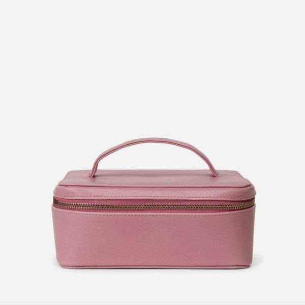 Large Functional PU Leather Beauty Case Top Handle Travel Vanity Hard Toiletry Bag