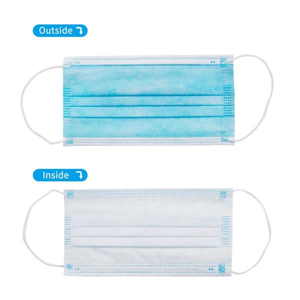 Nonwoven Anti Dust Disposable Protective Mask Earloop 3 Ply High Filtration