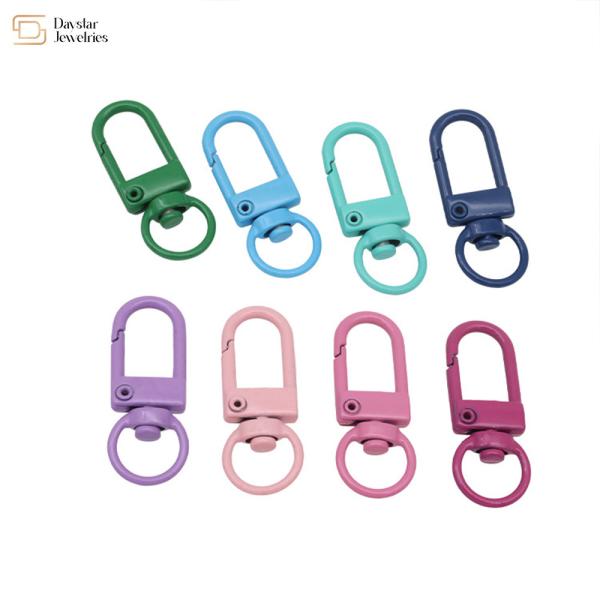 Части сумки поворачивают на шарнирах щелчковые пряжки сплава цинка крюка для делать ювелирных изделий DIy ключевых колец