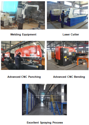 Recinto al aire libre de acero galvanizado de las telecomunicaciones estante de la comunicación de la puerta doble de 19 pulgadas