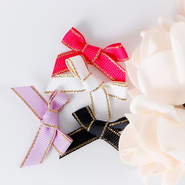 MSD Ribbon Handmade White Grosgrain Ribbon Bow for Bottle Decoration and Gift Wrapping
