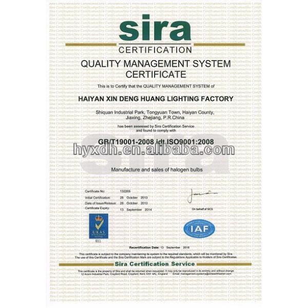 Haiyan Xindenghuang Lighting Factory Сертификации