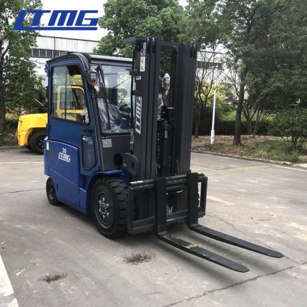 LTMG electric forklift 3ton 2.5ton 2ton 1ton cabin yellow solid tires side shift 4800mm mast