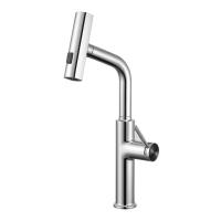 Anti-lock Braking Device Hot And Cold Digital Display Kitchen Washbasin Faucet 3 Way Faucet