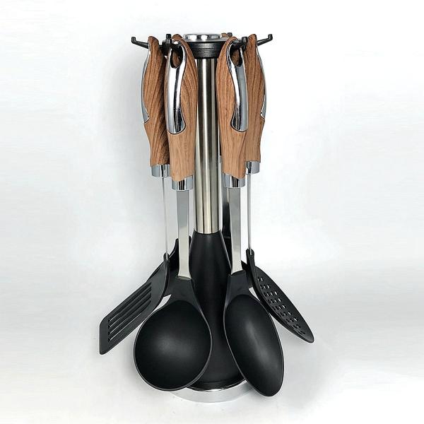Support Sustainable Kitchen Utensil Set Wooden Handle Cooking Tools and Gadgets 2022
