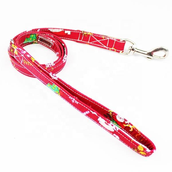 Adjustable Custom Printed LOGO Pet Dog Leash , Durable Nylon Rope Dog Leash