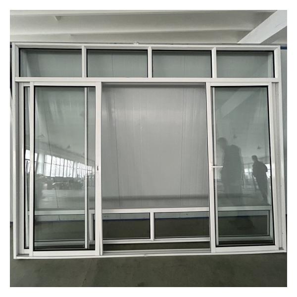 Lightweight White Aluminium Double Sliding Doors Sound Insulation