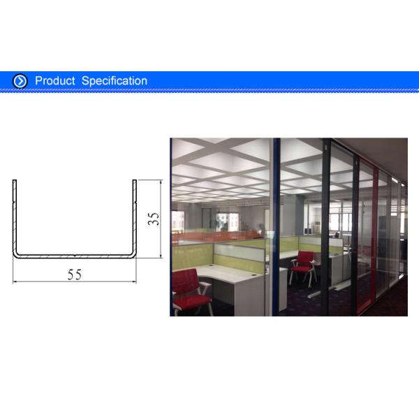 Aluminum U Channel Brackets , 1 - 6 M Length Black Anodized Aluminum Channel
