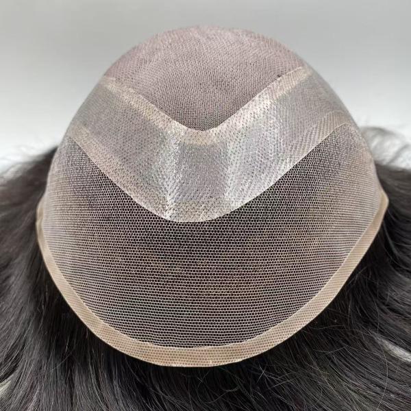 Toupee Factory Big Stock European Hair Replacement Full Swiss Lace Human Hair Mens Lace Toupee