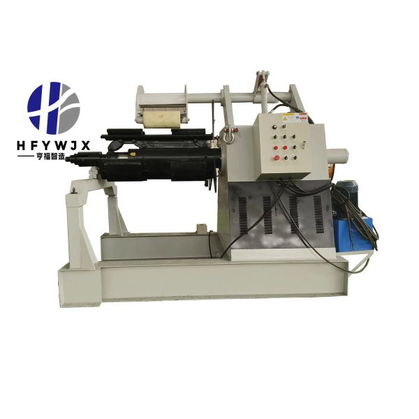 6 Ton Electric Full Automatic Uncoiler Machine With PLC Control System And Hydraulic Pressure For Metal Coil Processing