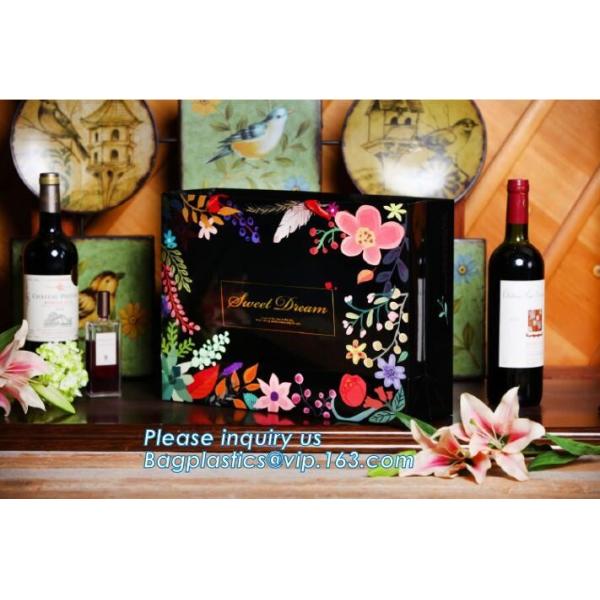 Gold Stamping Glossy Lamination Paper Rope Handle Paper Carrier Bag Custom Design paper carrier bag with rope handle