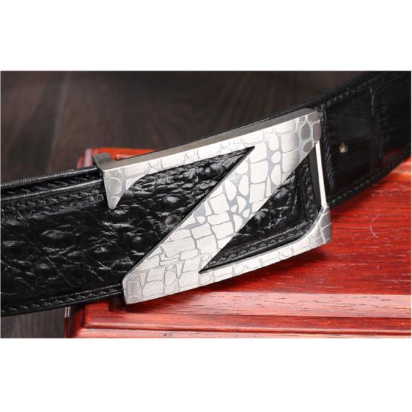 Factory price fashion casual belt stainless alloy buckle crocodile belts