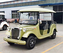 Maximum Speed ≤30Km/h Electric Vintage Golf Cart with Retro Style and Li-ion Battery