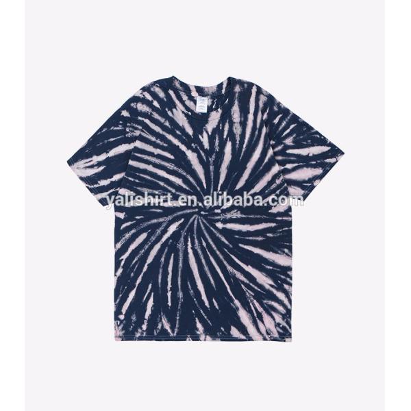 Stock wholesale high street tie dye shorts sleeves t shirts for men