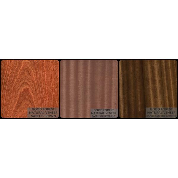 Естественная облицовка зерна волнистой древесины облицовки Sapele деревянная для украшения