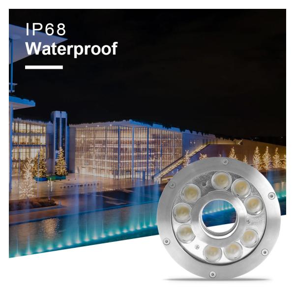 IP68 DMX LED Fountain Light DC12V 24V Stainless Steel 2700K-6500K For Water Park