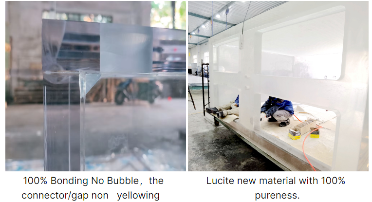 Transparent Acrylic Wall Panels System for Infinity Edge Pool Custom Manufacturing & CNC Cutting Service