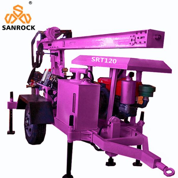 Небольшие портативные буровые установки для скважин с водой Гидравлический прицеп Монтируемые буровые установки для воды