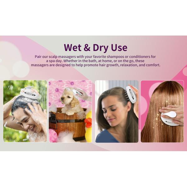 TPR Hair Wash Massager Detachable Hair Washing Scalp Brush FCC Approval