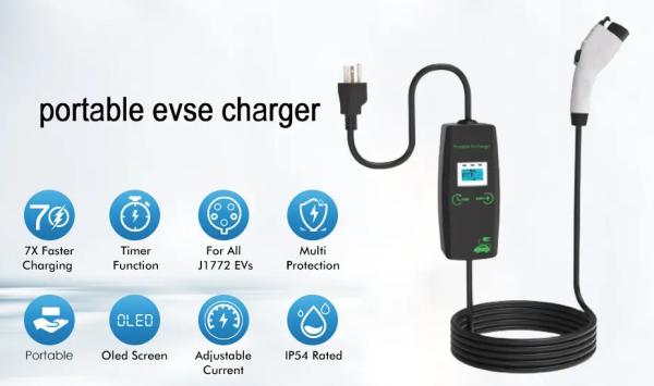 carregador portátil 3.5KW/7KW/11KW/22KW de 16A 32a 110V-450V EV para o carregador Id4
