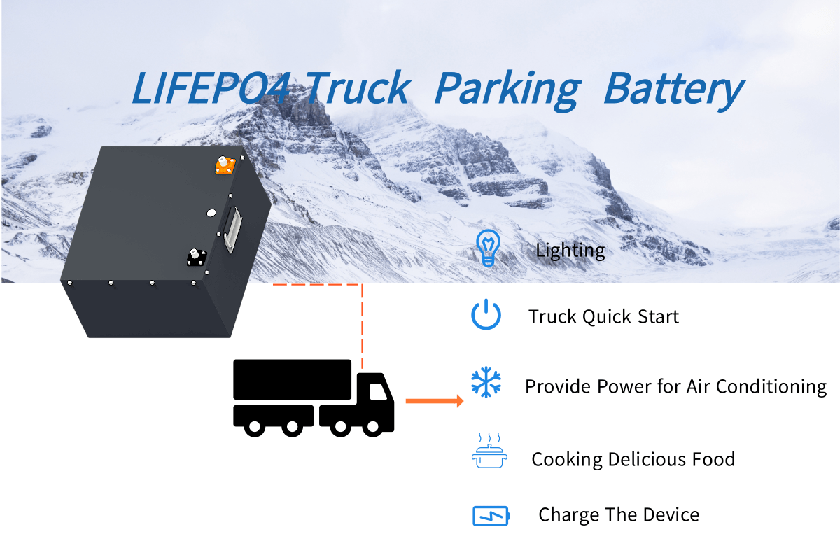 24V 300Ah  Lithium Truck Battery - BMS Safety Protection & Universal Compatibility