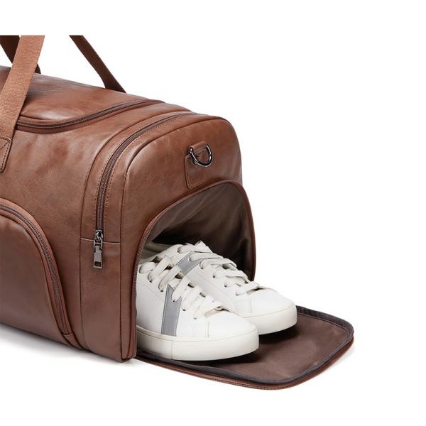 MingLu Custom Logo Большая кожаная сумочка для выходных для мужчин