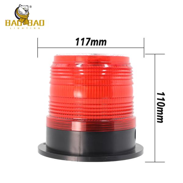 Circle Red Blue Green Flash Plastic 24V Truck Solar Energy Warning Light