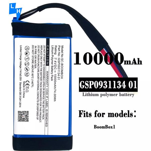 Potente Bateria de substituição de Li-polímero GSP0931134 01 Bateria de alto-falante para JBL-BoomBox 7.4V 10000mAh
