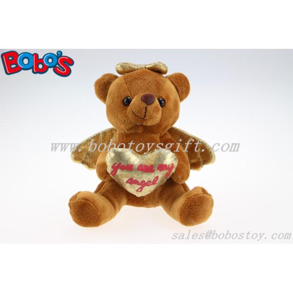 Wholesale Price Brown Plush Angel Bear Gift For Valentines Day