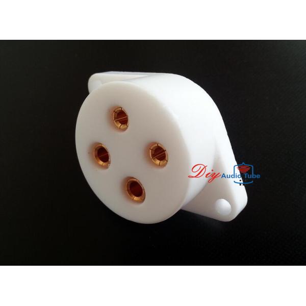 4pins Telflon Gold vacuum Tube Valve Socket For 300B 2A3 801 274A audio amps