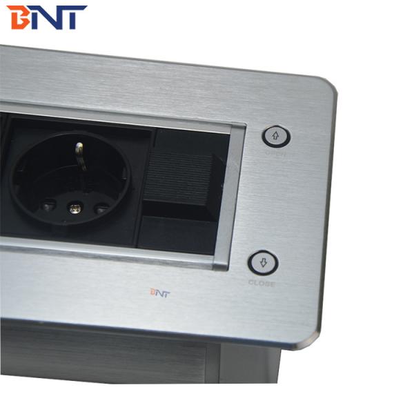 BNT Latest model power changeable motorized revole desk power data outlet aluminum alloy built in worktop