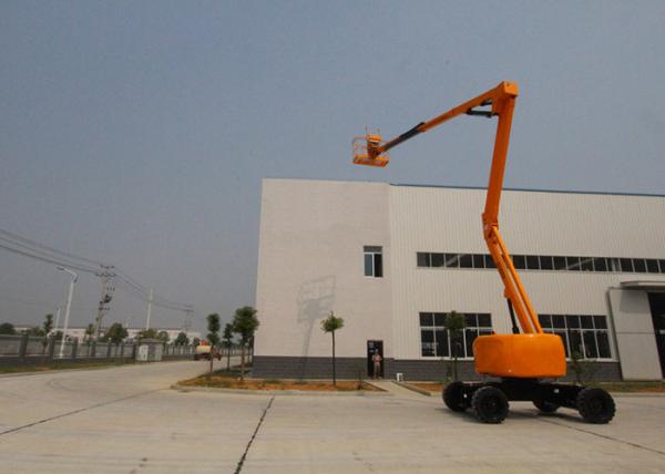 2 Wheel Drive Hydraulic Boom Lift 19.7M Working Height 360° continuous Turntable Swing