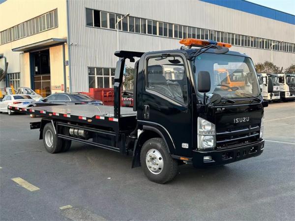 Isuzu 130hp Roll Off Deck Carrier Flatbed Wrecker Truck 5 Tons