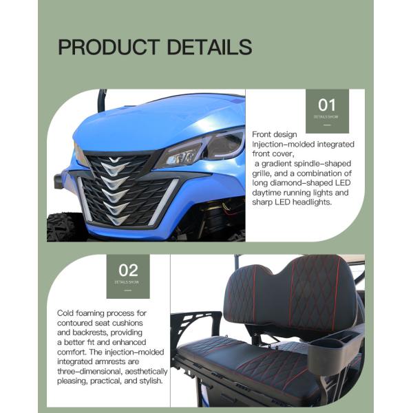 Trustworthy End Electric Hunting Golf Cart with 70-90km Driving Mileage and 4 2 Seats