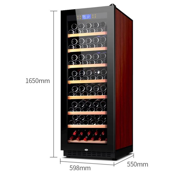 Freestanding Wooden Wine Cooler Cabinet with Digital Touch Control and Adjustable Shelves