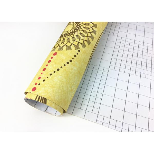 Embossed Vinyl Floral Self Adhesive Wallpaper Mould Proof Water Ink Printing