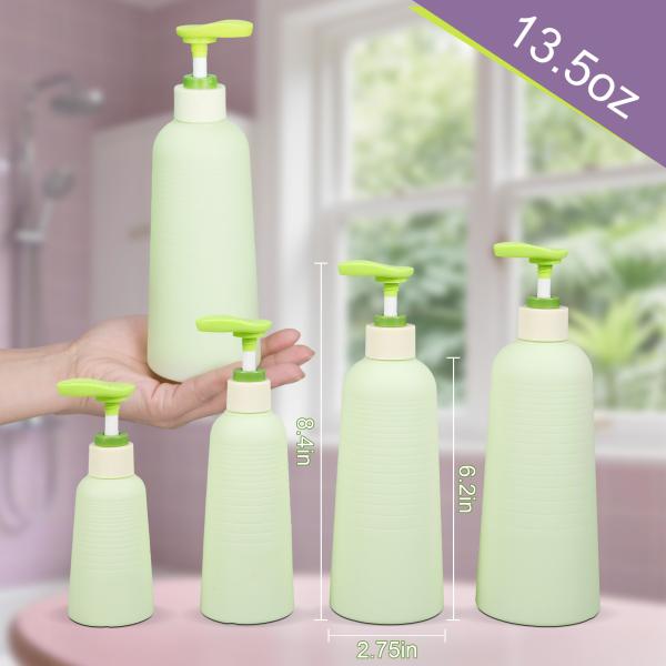 Umetass Green Travel Shampoo and Conditioner Bottle With Pump Cosmetic Packaging